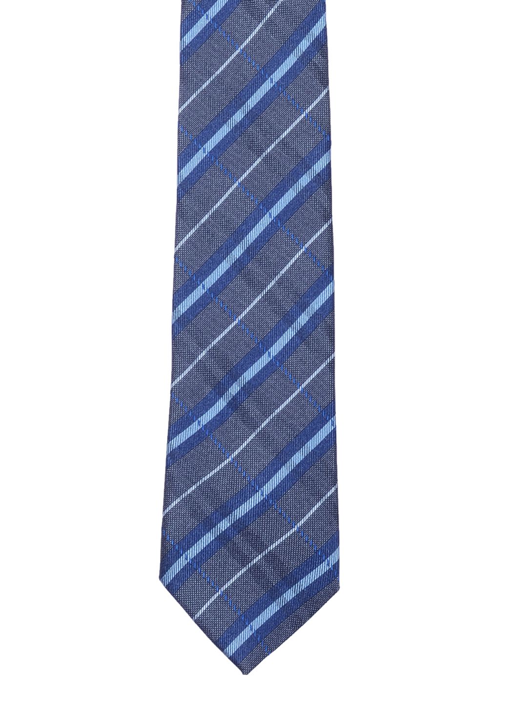 Tossido Blue & Grey Striped Broad Tie-picture-44