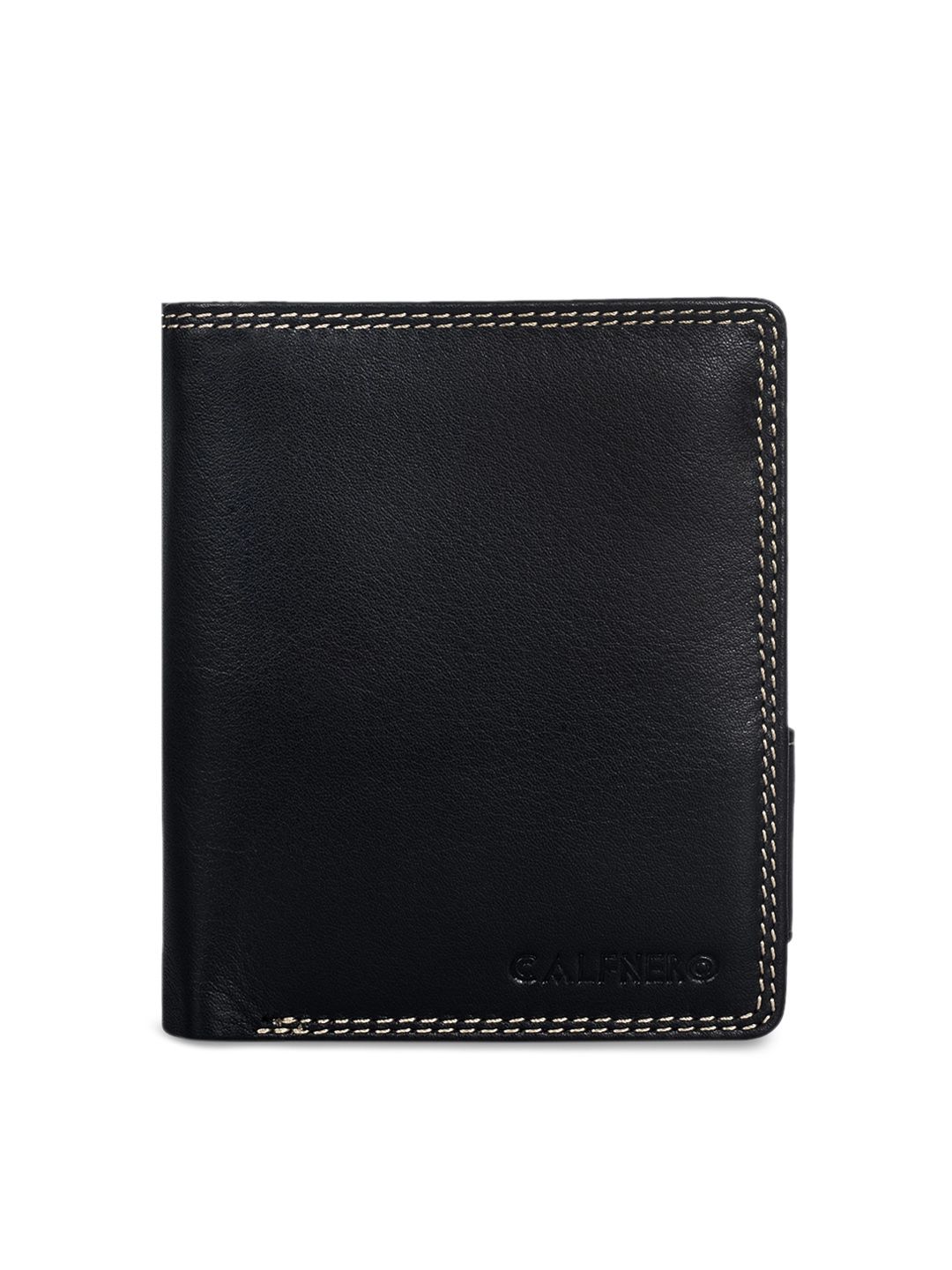 CALFNERO Men Black Solid Two Fold Wallet-image-18