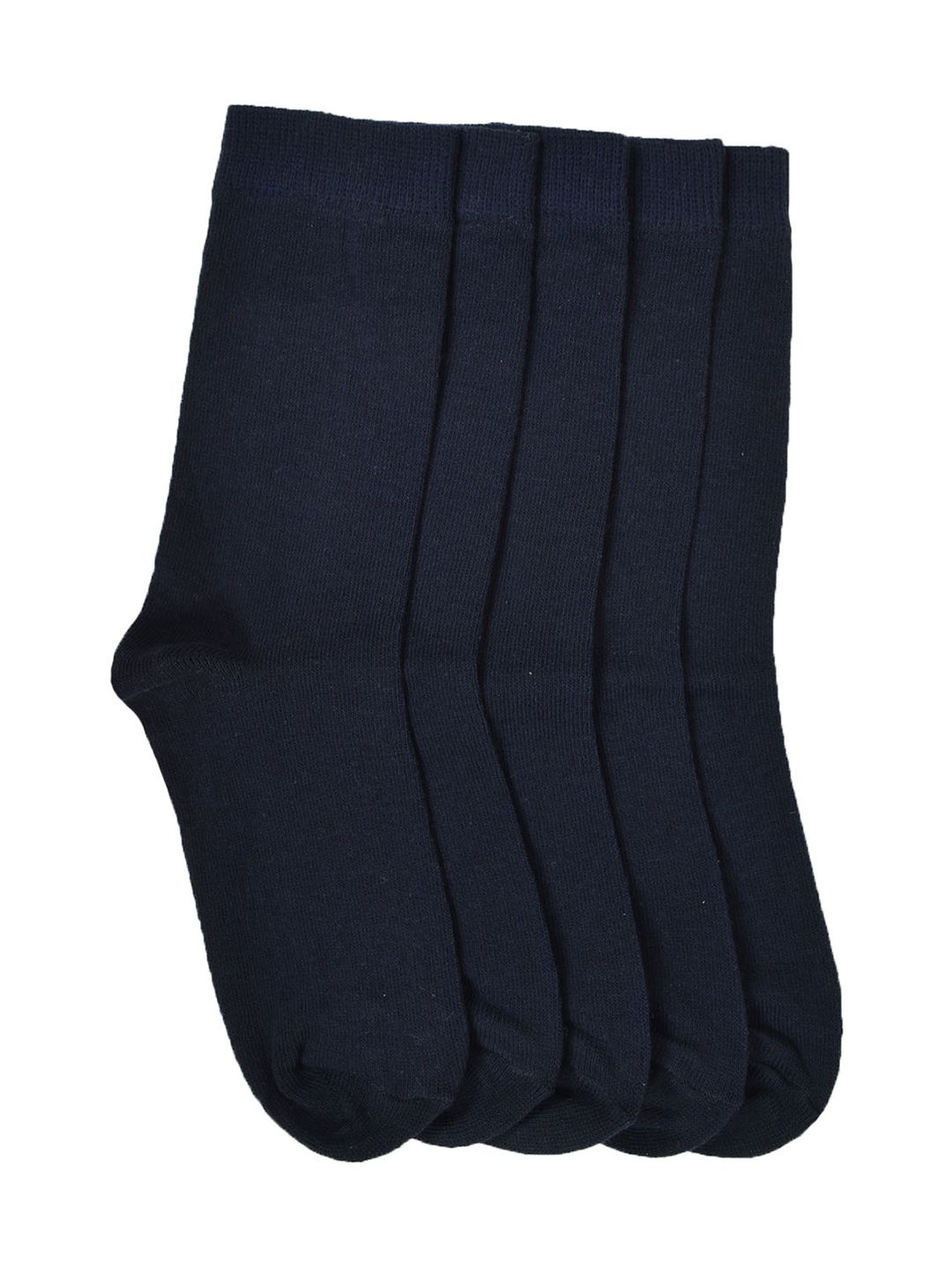 MARC Men Pack of 5 Navy Blue Solid Above Ankle-Length Socks
