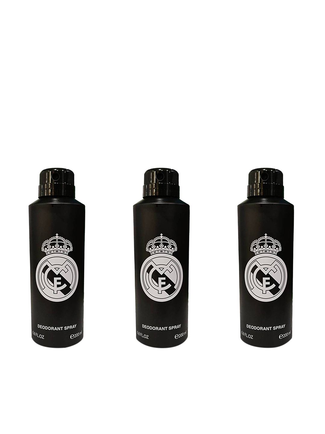 Real Madrid Unisex Pack of 3 Black Deodorant 200ml each-picture-24