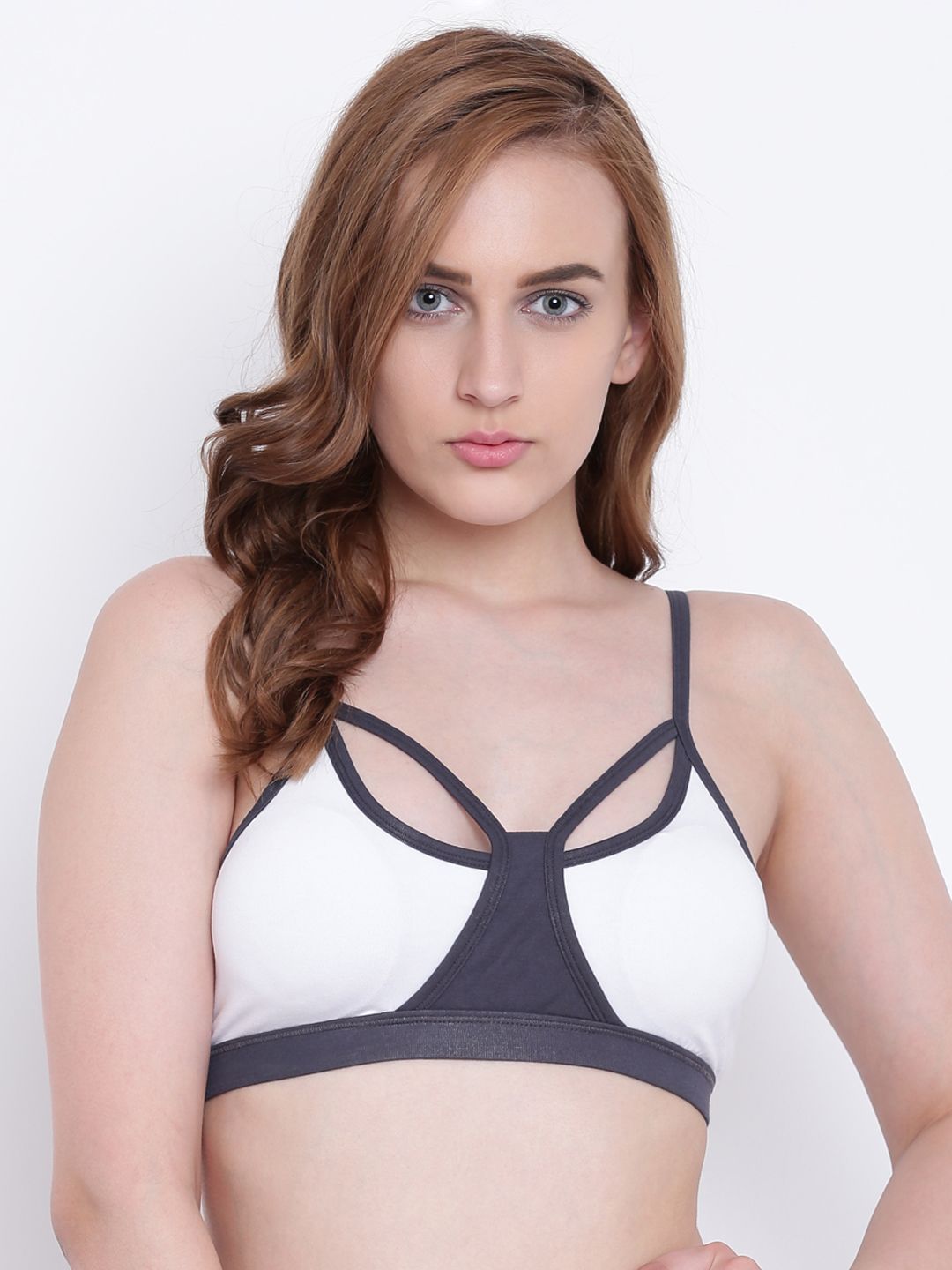 La Intimo White & Black Colourblocked Non-Wired Lightly Padded T-shirt Bra LIFBR003WE0-picture-12