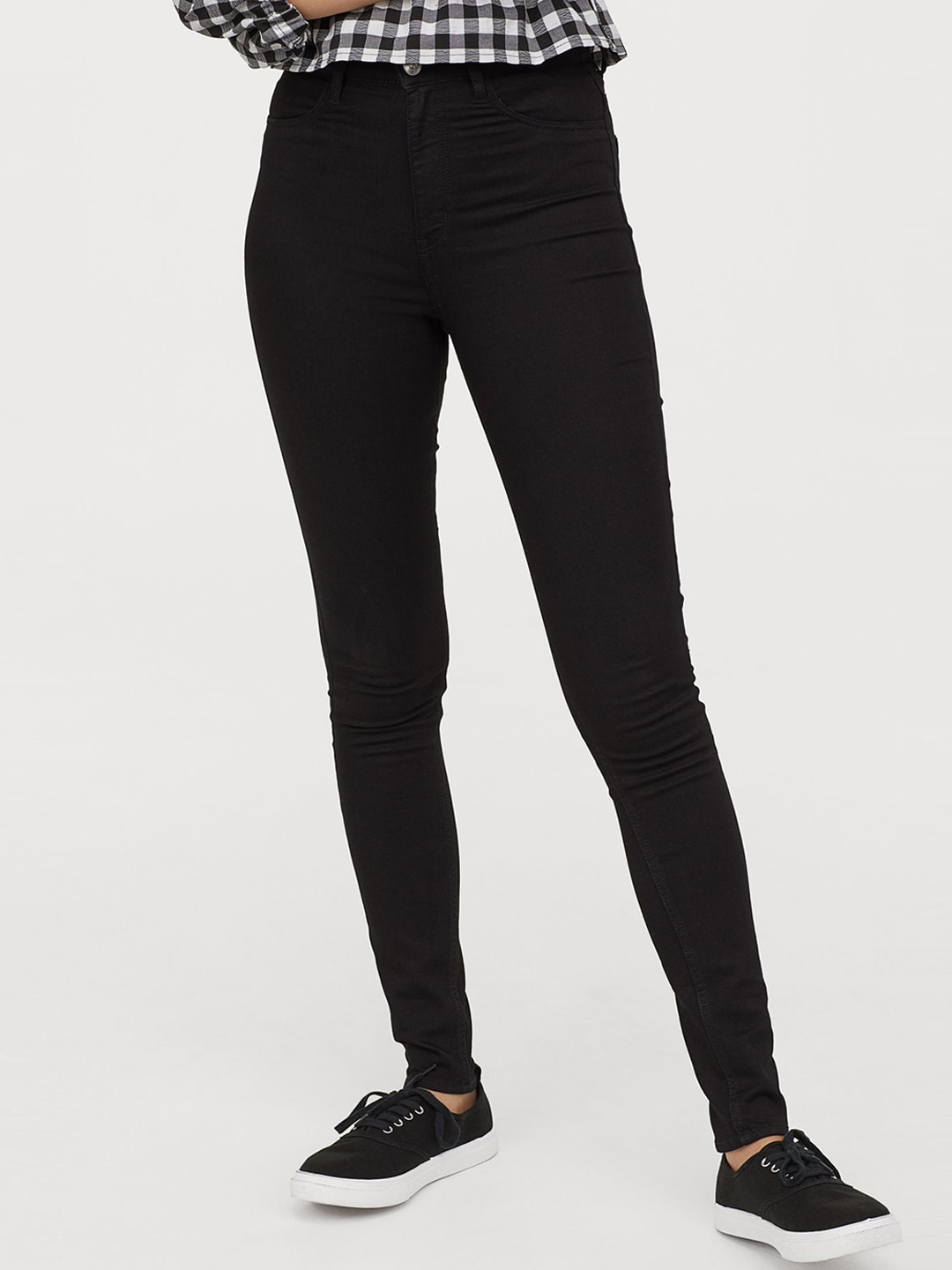H&M Women Black Super Skinny High Jeans