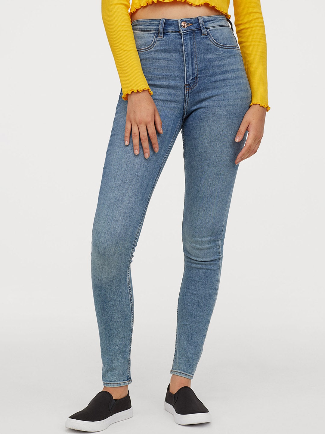 H&M Women Blue Super Skinny High Jeans