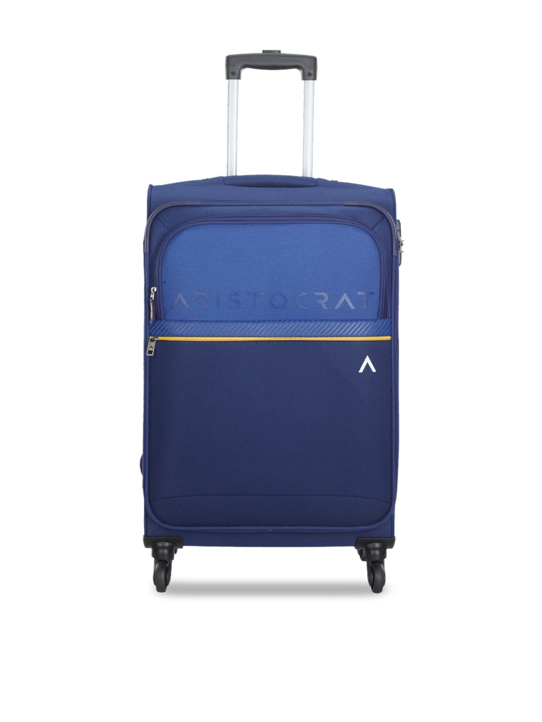 Aristocrat Unisex Blue Colorblocked Medium Trolley Bag-picture-23