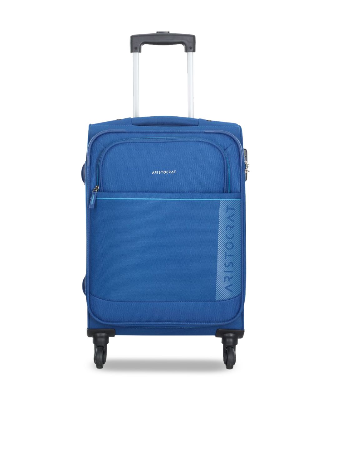 Aristocrat Unisex Blue Solid Cabin Trolley Bag-picture-22