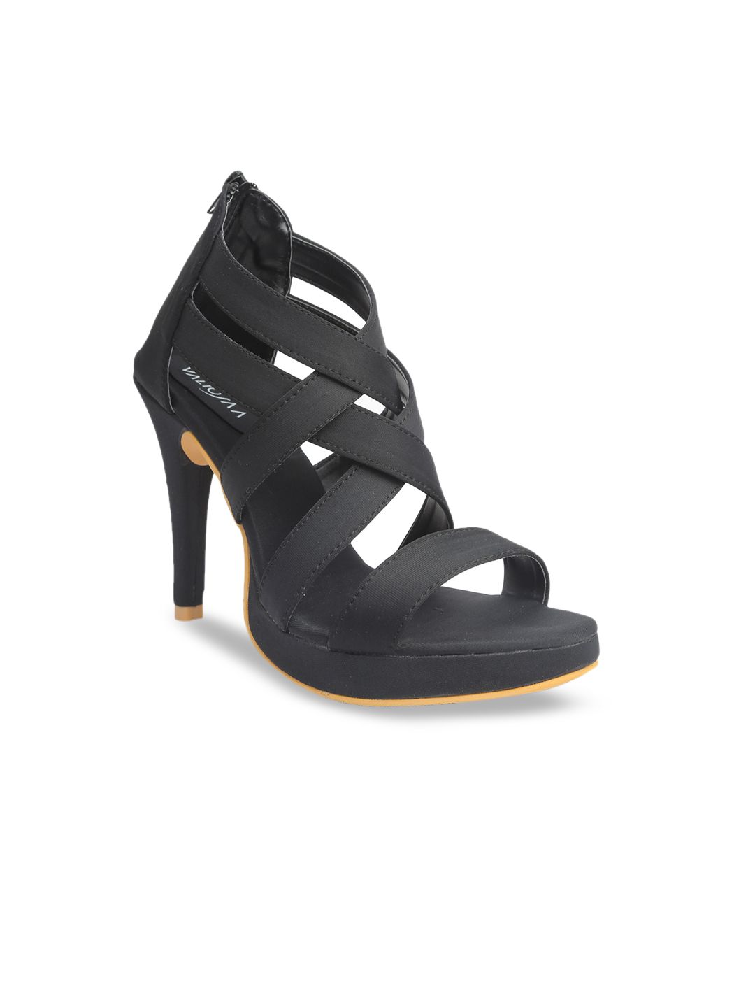 VALIOSAA Women Black Solid Gladiators-picture-36