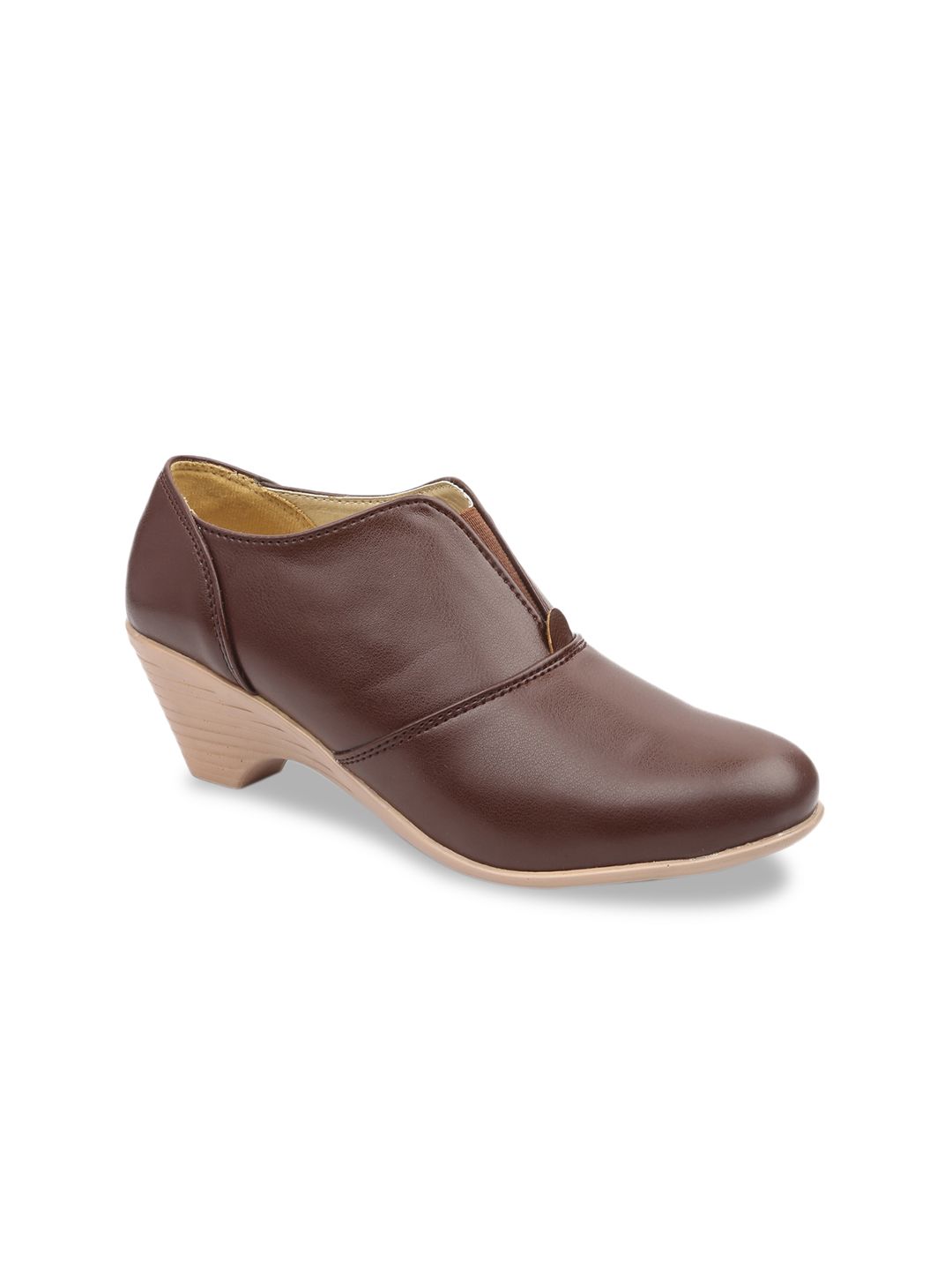 VALIOSAA Brown Wedge Heel Pumps-picture-20