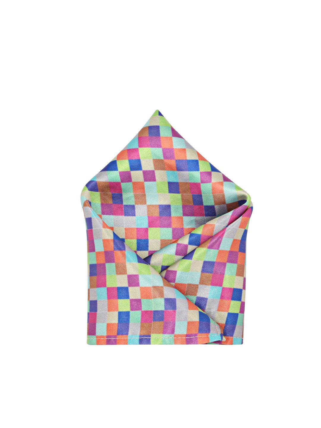 Blacksmith Men Multicoloured Checked Pocket Square-image-31