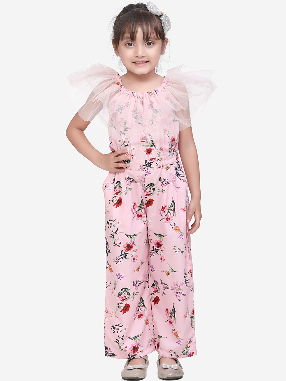 LilPicks Girls Pink & Green Printed Basic Jumpsuit-picture-17