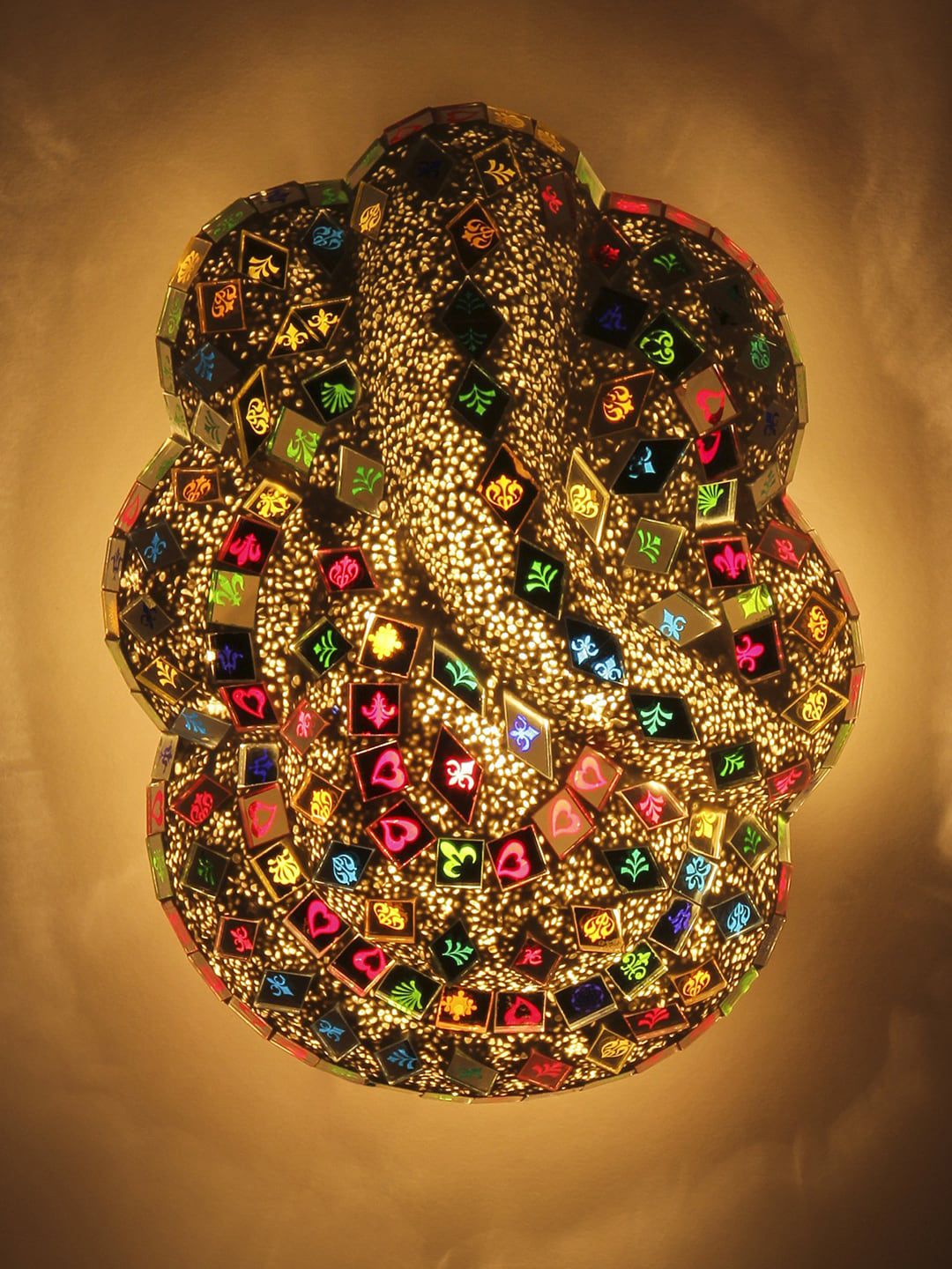Devansh Multicoloured Embellished Traditional Ganesh Ji Flash Mount Light-image-35