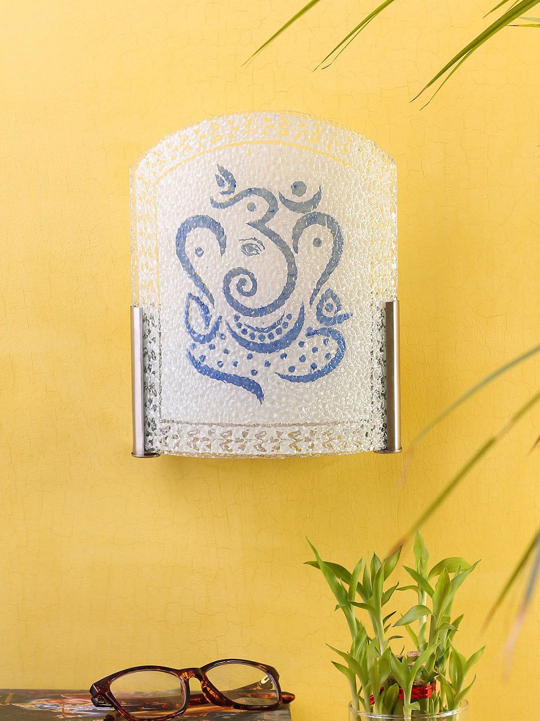 Devansh Blue Ganesh Ji Traditional Flush Mount Light-picture-31