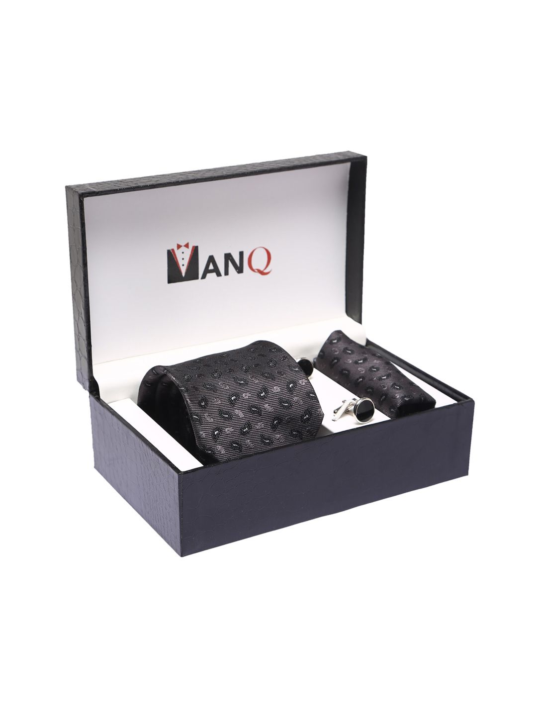 MANQ Men Grey Printed Accessory Gift Set-picture-50