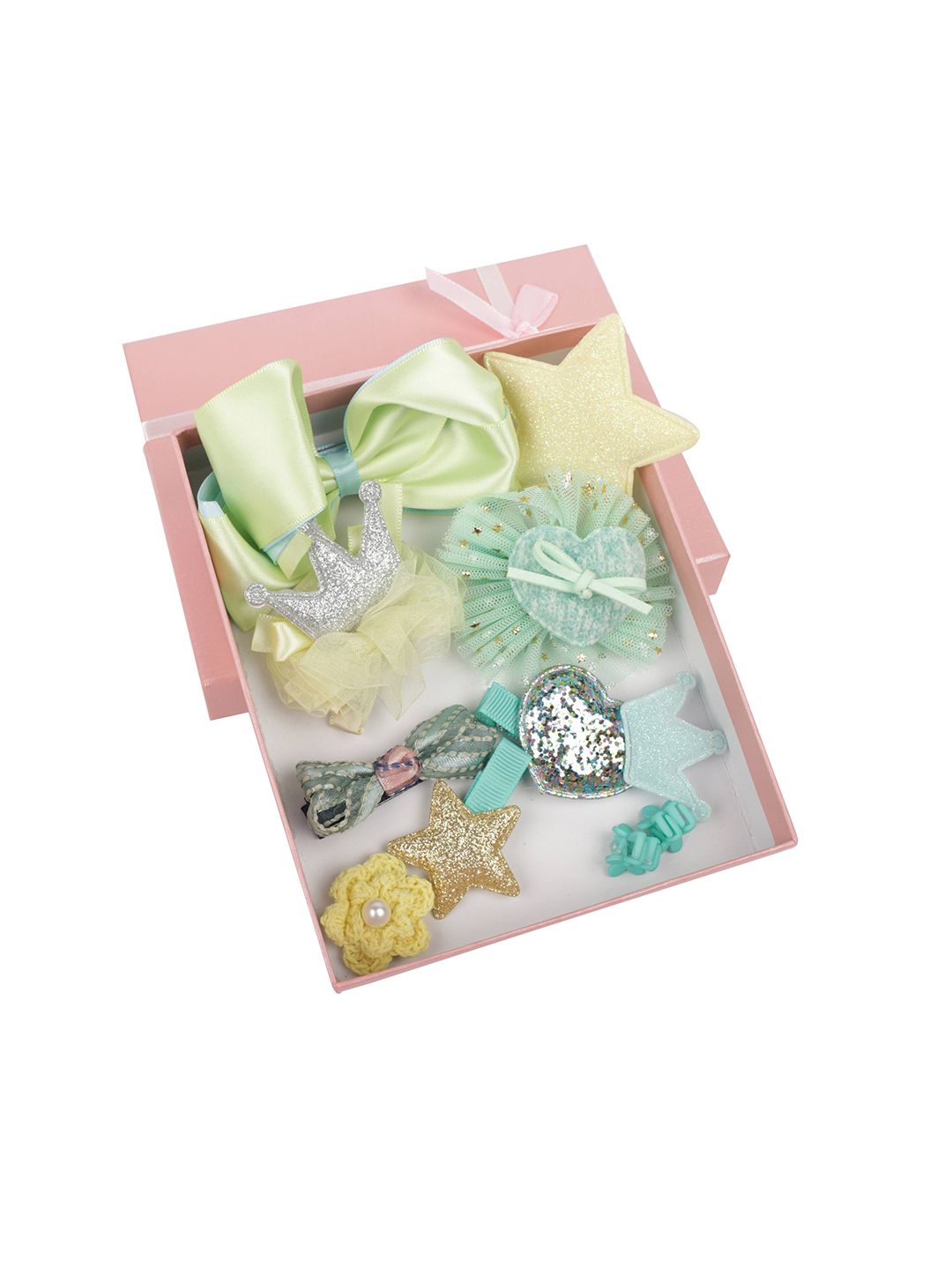 Yellow Bee Lime Green Embellished Hair Accessory Set-image-44