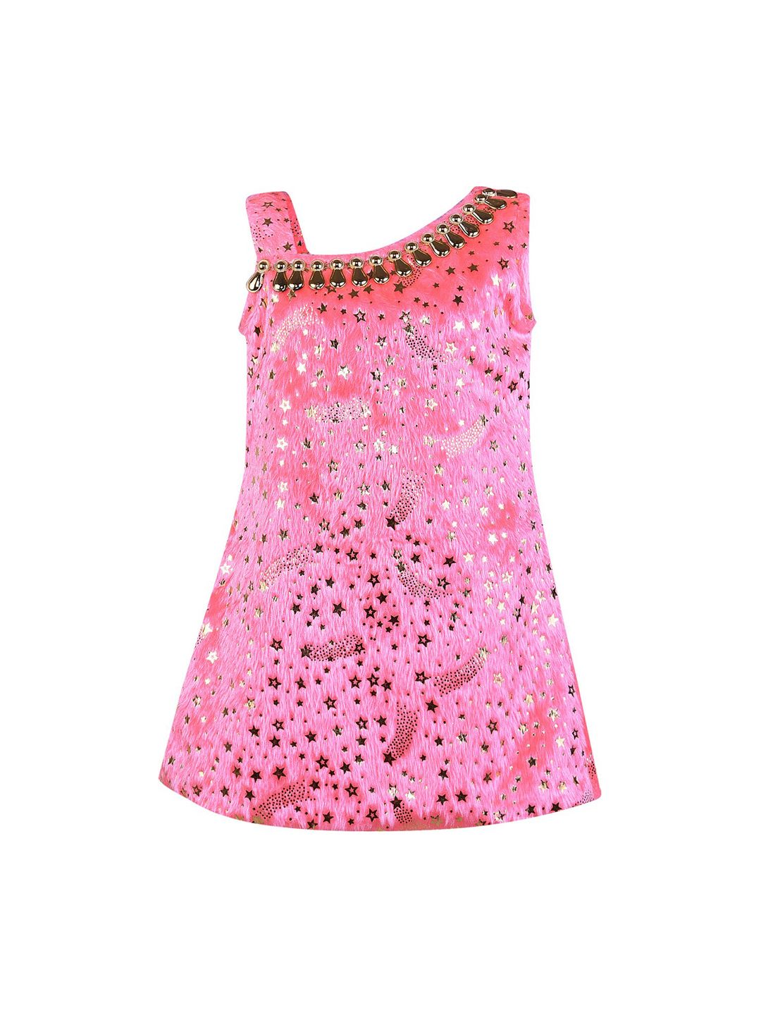 Wish Karo Girls Pink Embellished A-Line Dress-picture-34