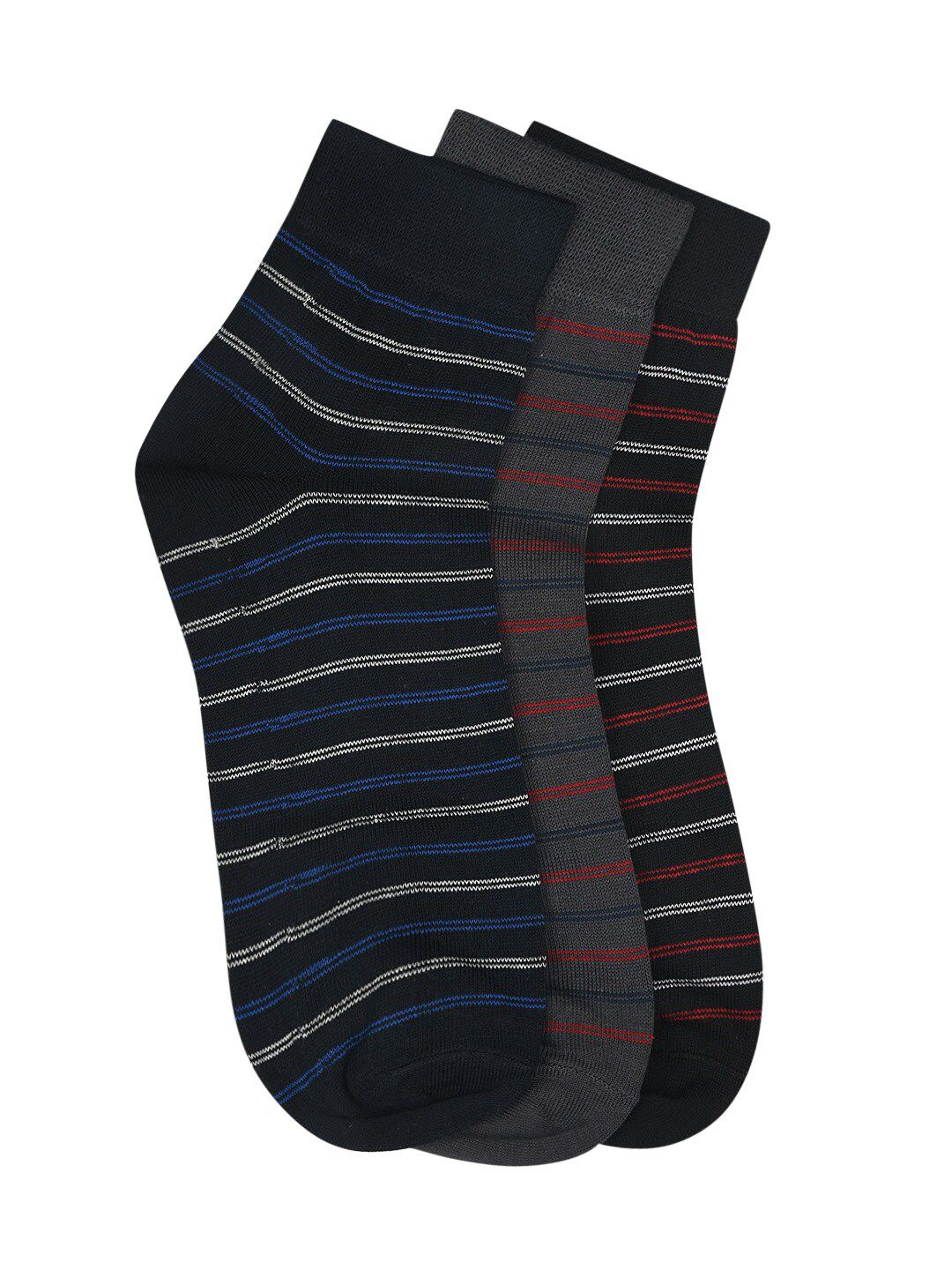 MARC Men Pack Of 3 Assorted Ankle-Length Socks-picture-40