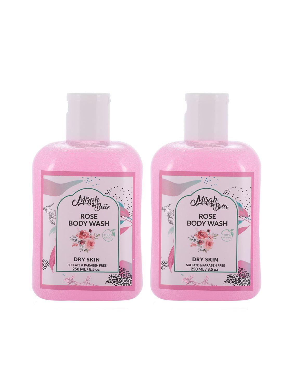 Mirah Belle Pack of 2 Pink Rose Dry Skin Body Wash 250 ml-picture-22