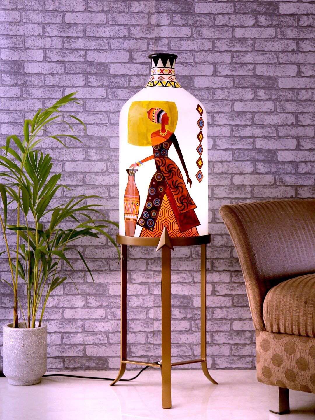 POSH-N-PLUSH Multicoloured Solid Traditional Novel Lamp-picture-17