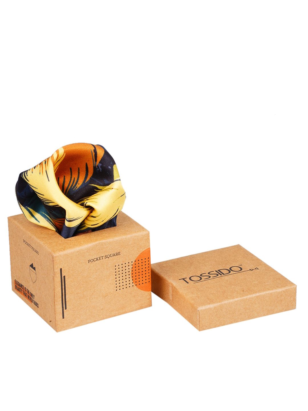 Tossido Yellow Printed Pocket Square-picture-24