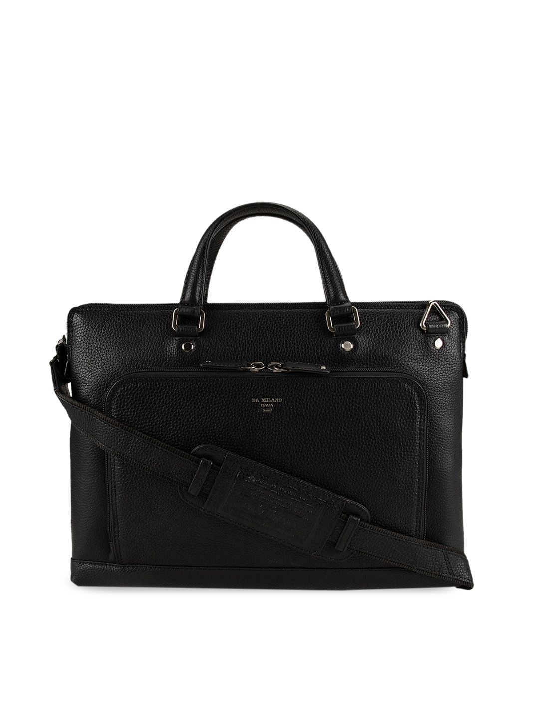 Da Milano Unisex Black Textured 13" Laptop Sleeve-picture-23
