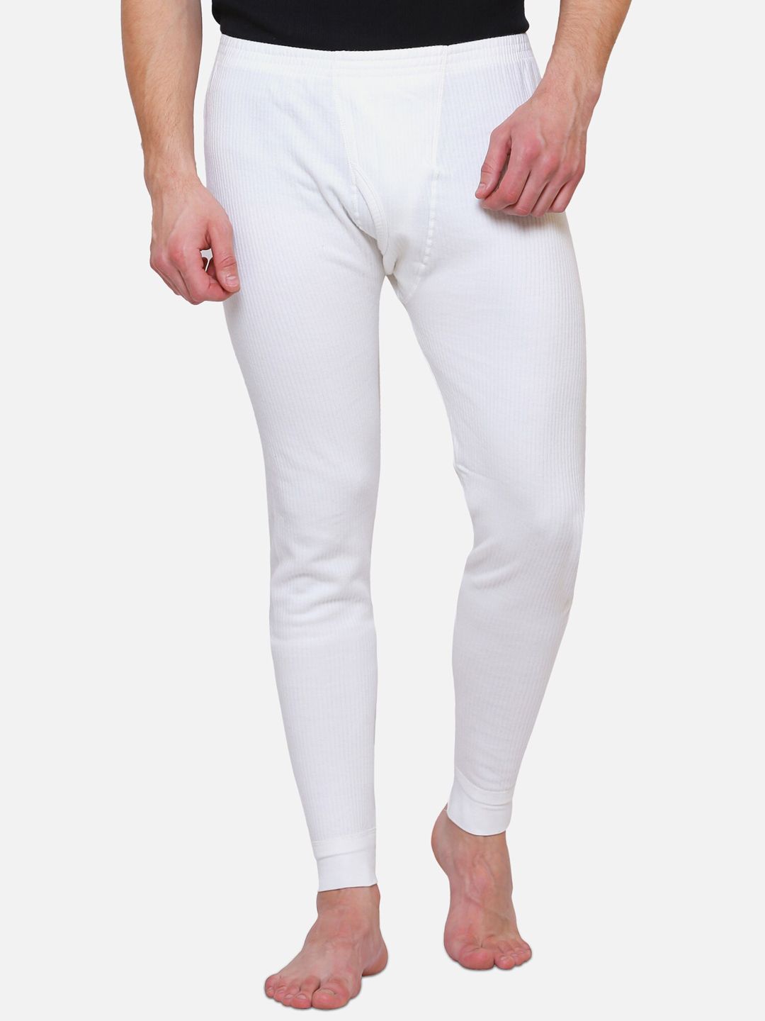 BODYCARE INSIDER Men White Striped Thermal Bottom-picture-39
