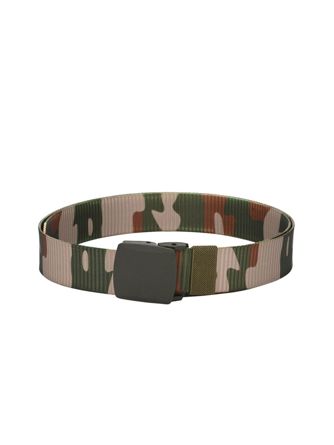 Calvadoss Men Green & Beige Camouflage Printed Casual Belt-picture-17