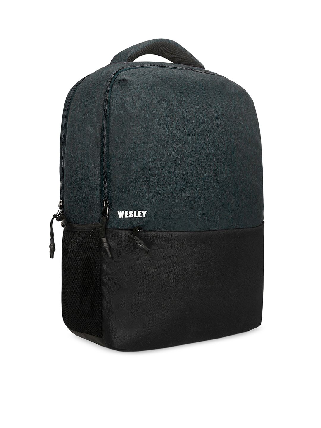 Wesley Unisex Black Solid Laptop Bag-image-8
