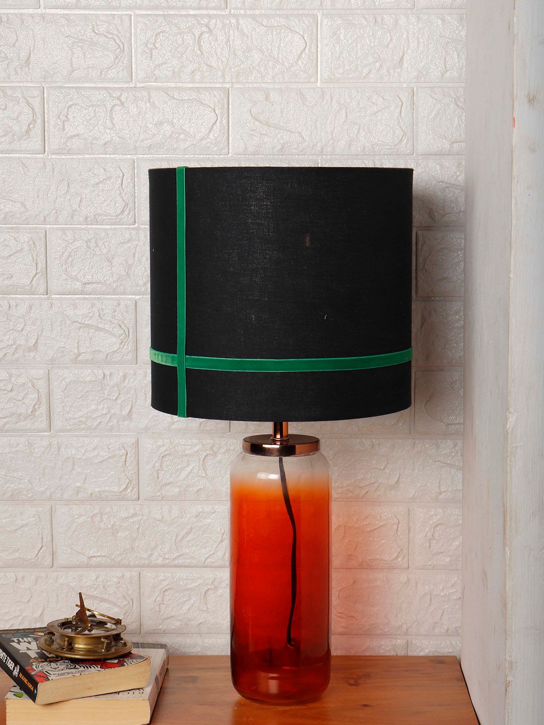 Grated Ginger Black Solid Contemporary Twilight Table Lamp-image-5