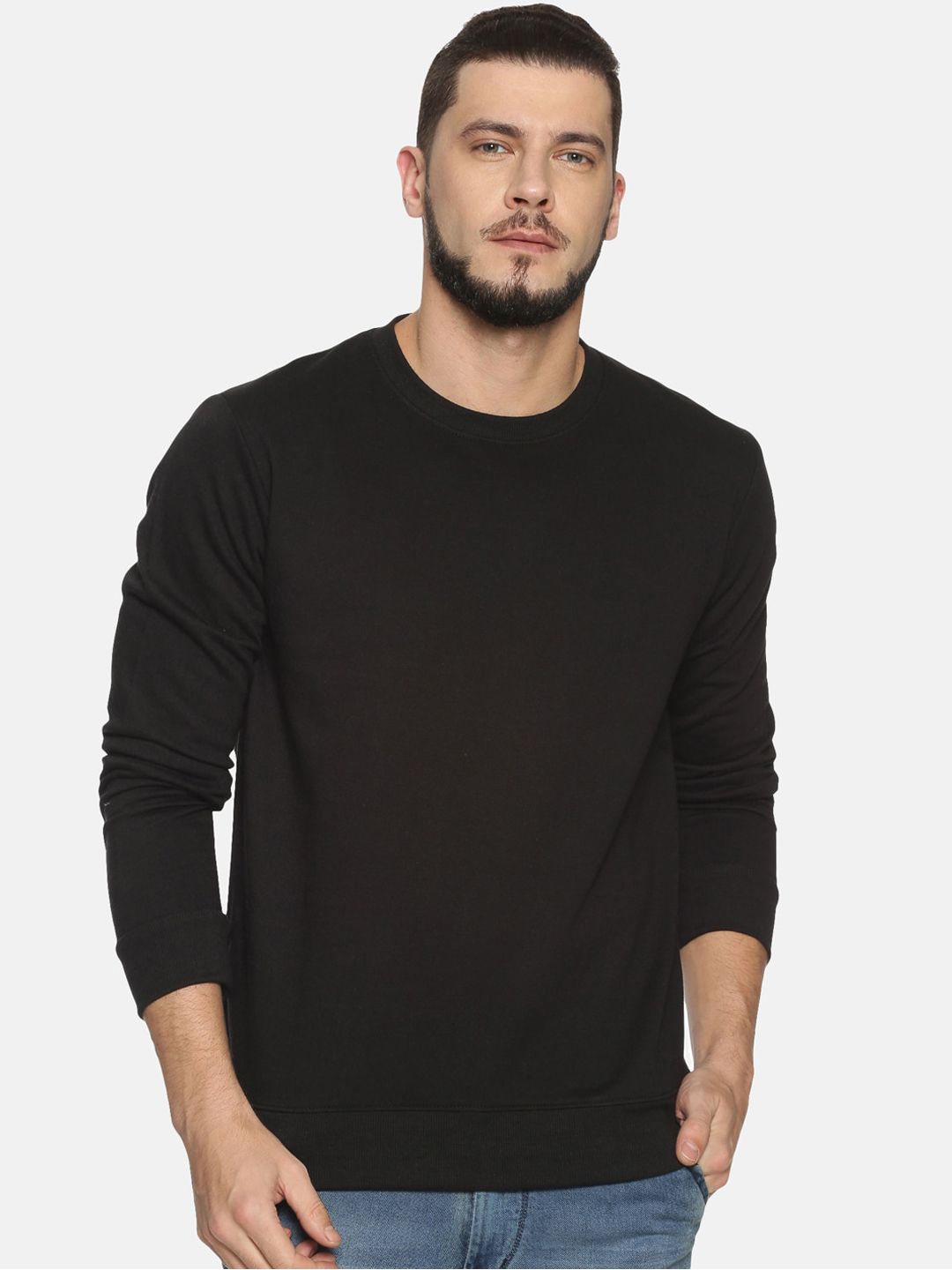 IVOC Men Black Solid Sweatshirt-picture-13