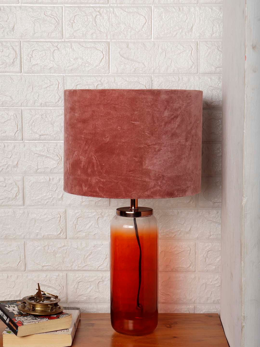 Grated Ginger Rust Self Design Contemporary Twilight Table Lamp-image-16