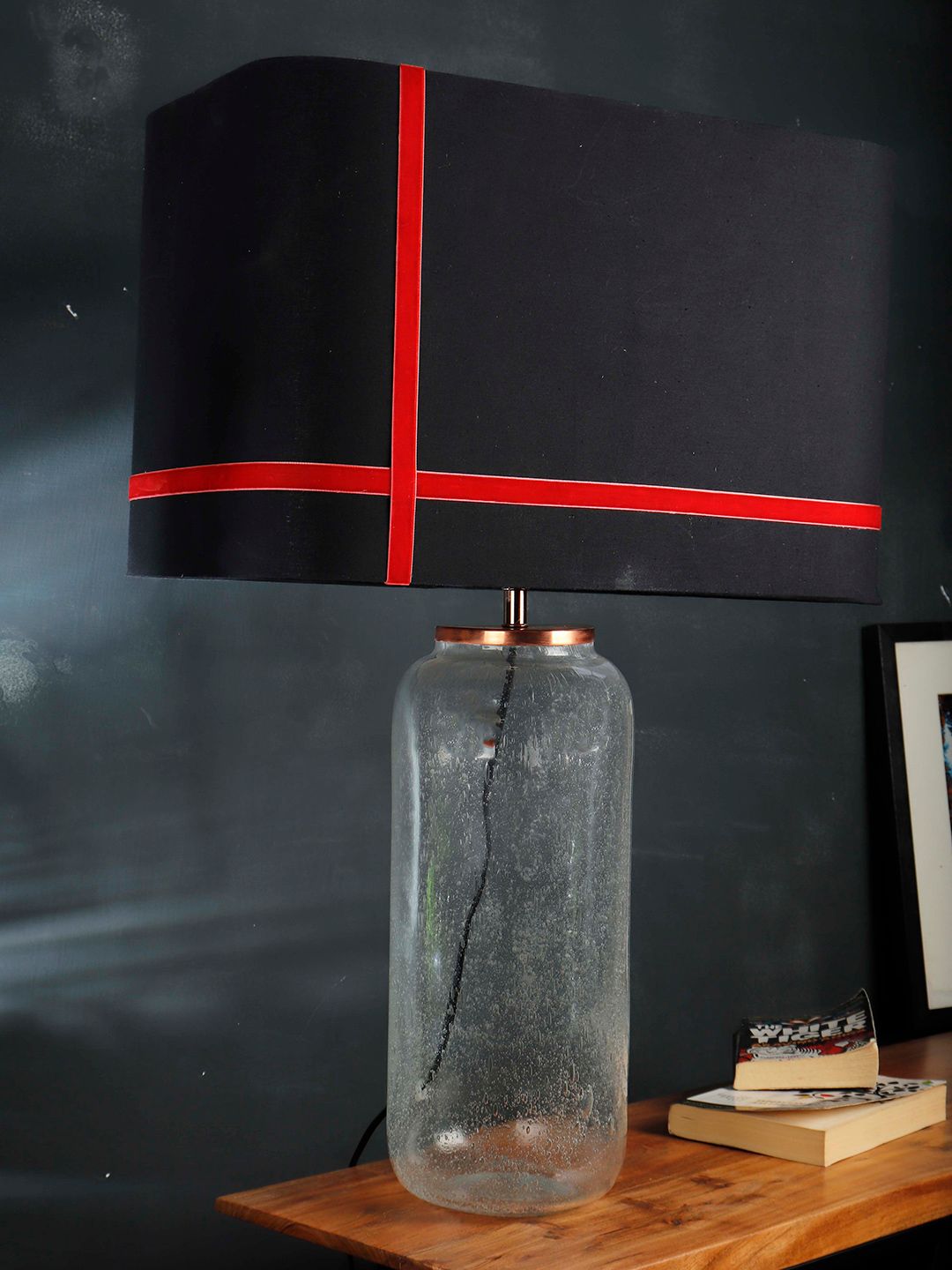 Grated Ginger Black Solid Contemporary Buffet Table Lamp with Shade-picture-12