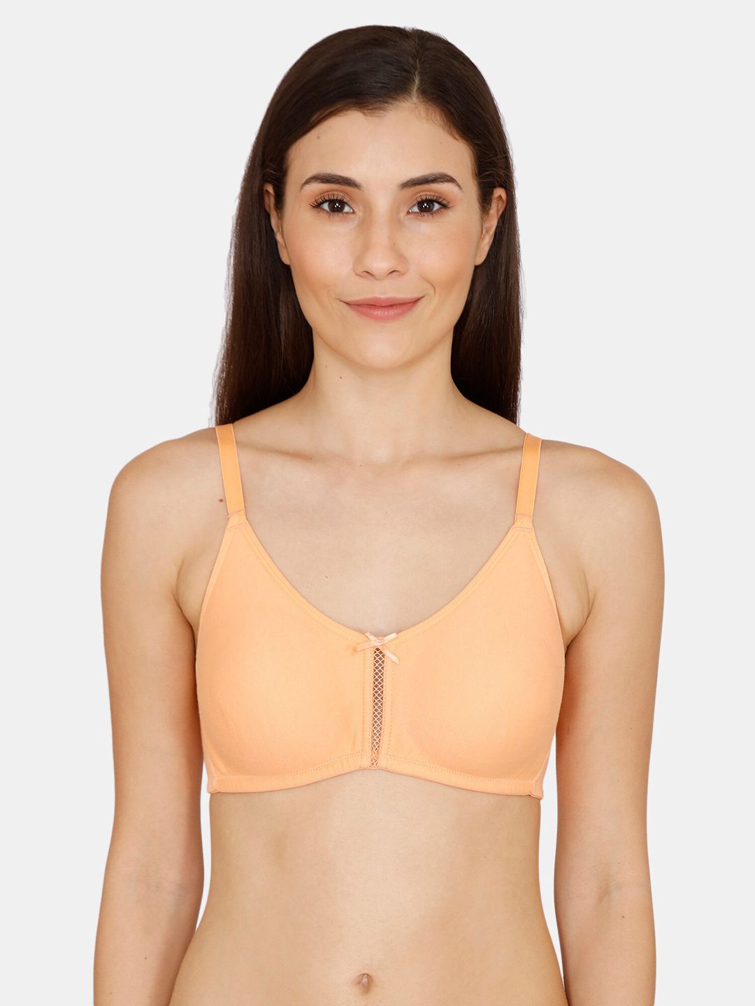 Zivame Pink Solid Underwired Non Padded Everyday Bra