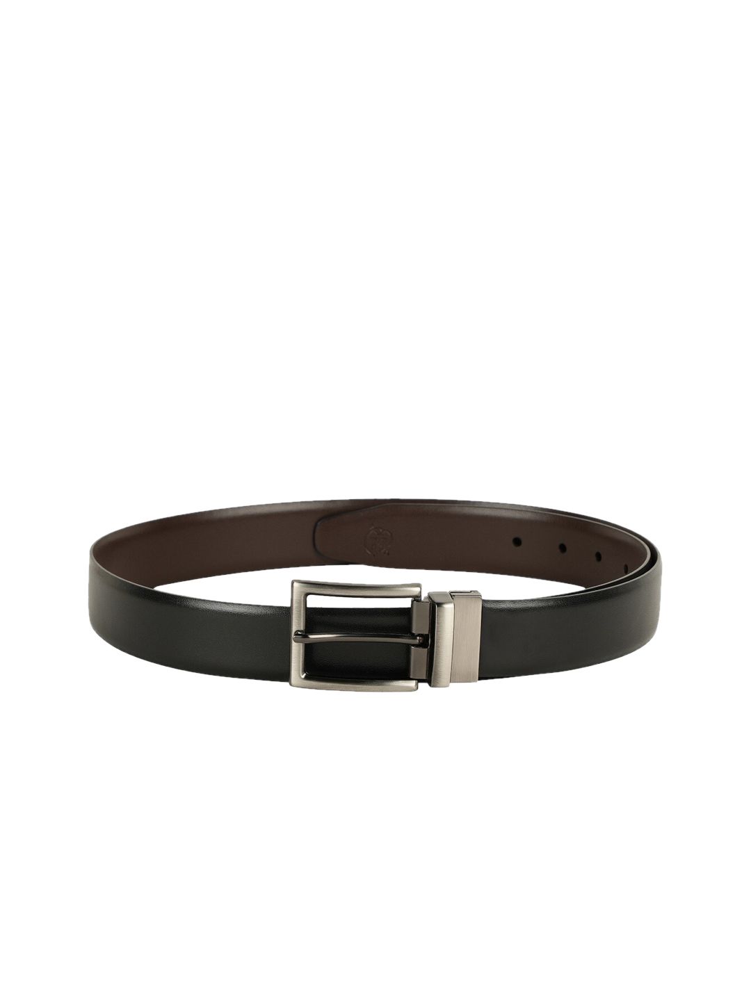 ZEVORA Men Black & Brown Solid Reversible Belt-image-7