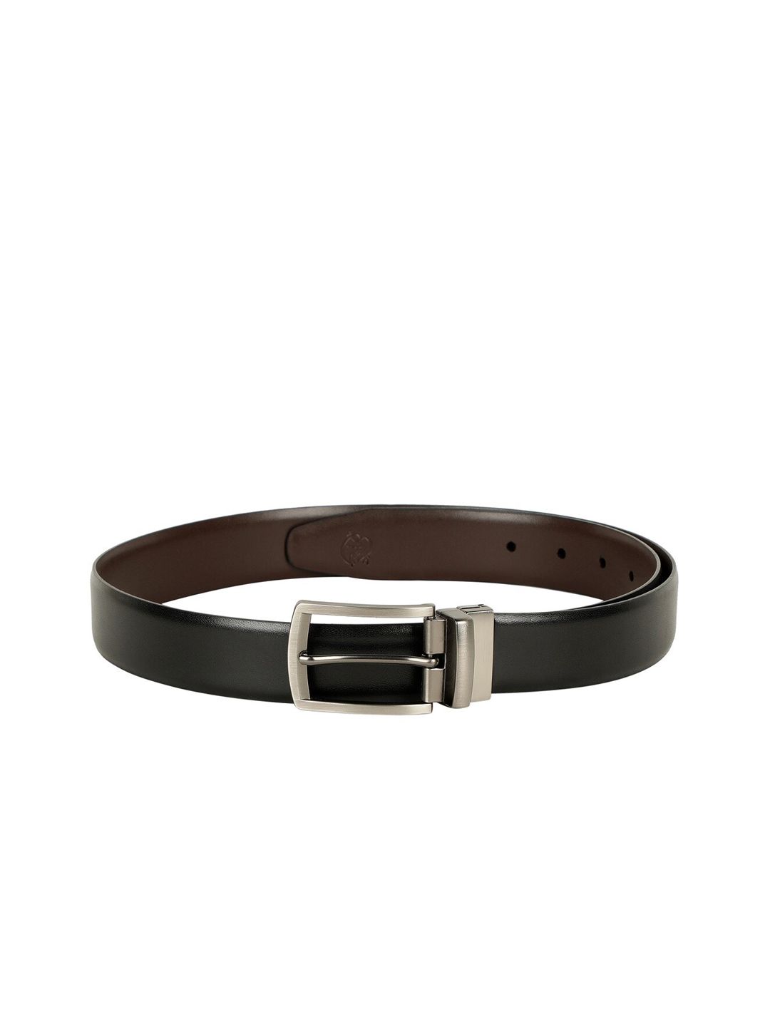 ZEVORA Men Black & Brown Solid Belt-picture-31