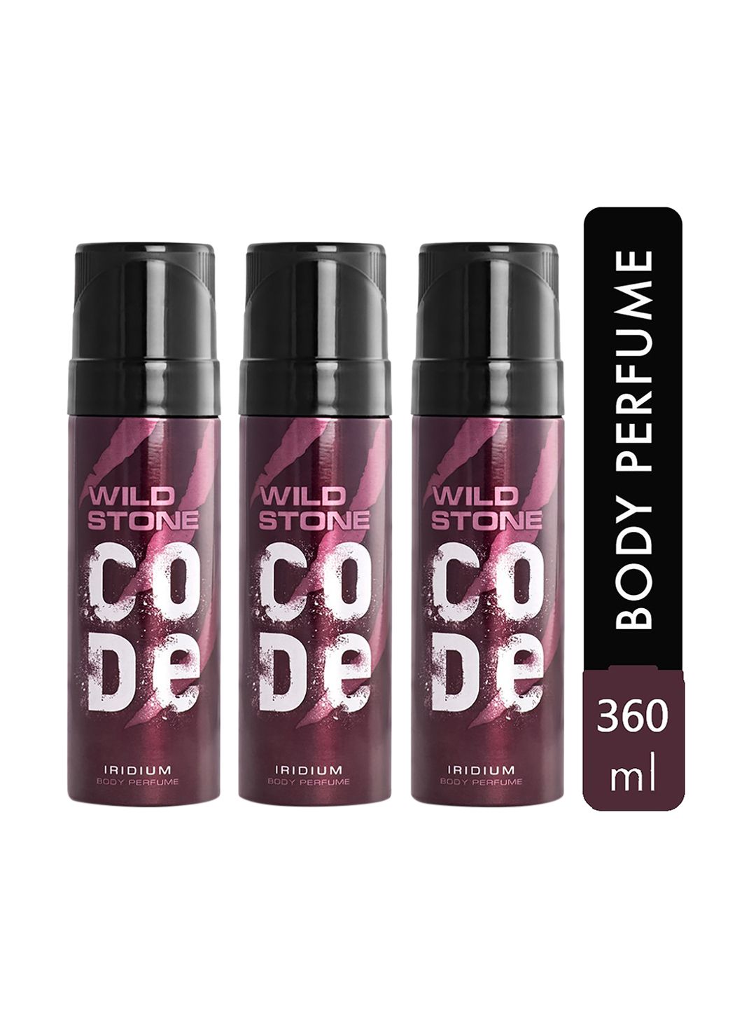 Wild Stone Code Iridium Body Perfume Spray for Men 120ml (Pack of 3)-image-10