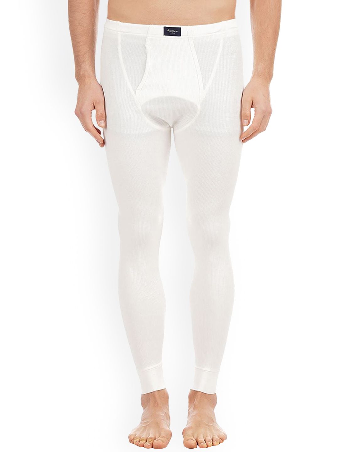 Pepe Jeans Men Off White Solid Thermal Bottoms-picture-31