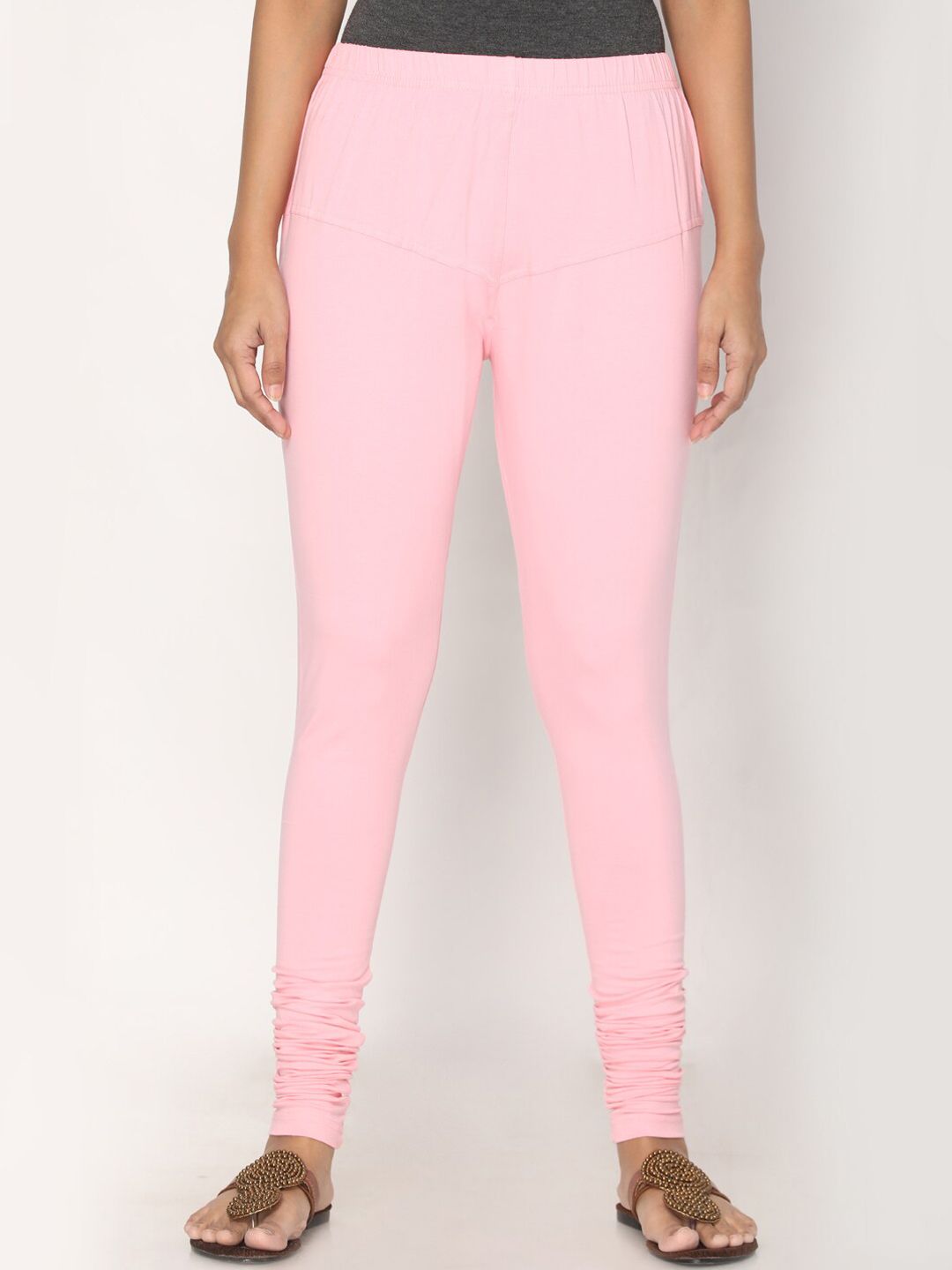 TSG Bliss Women Pink Solid Churidar-Length leggings-picture-24