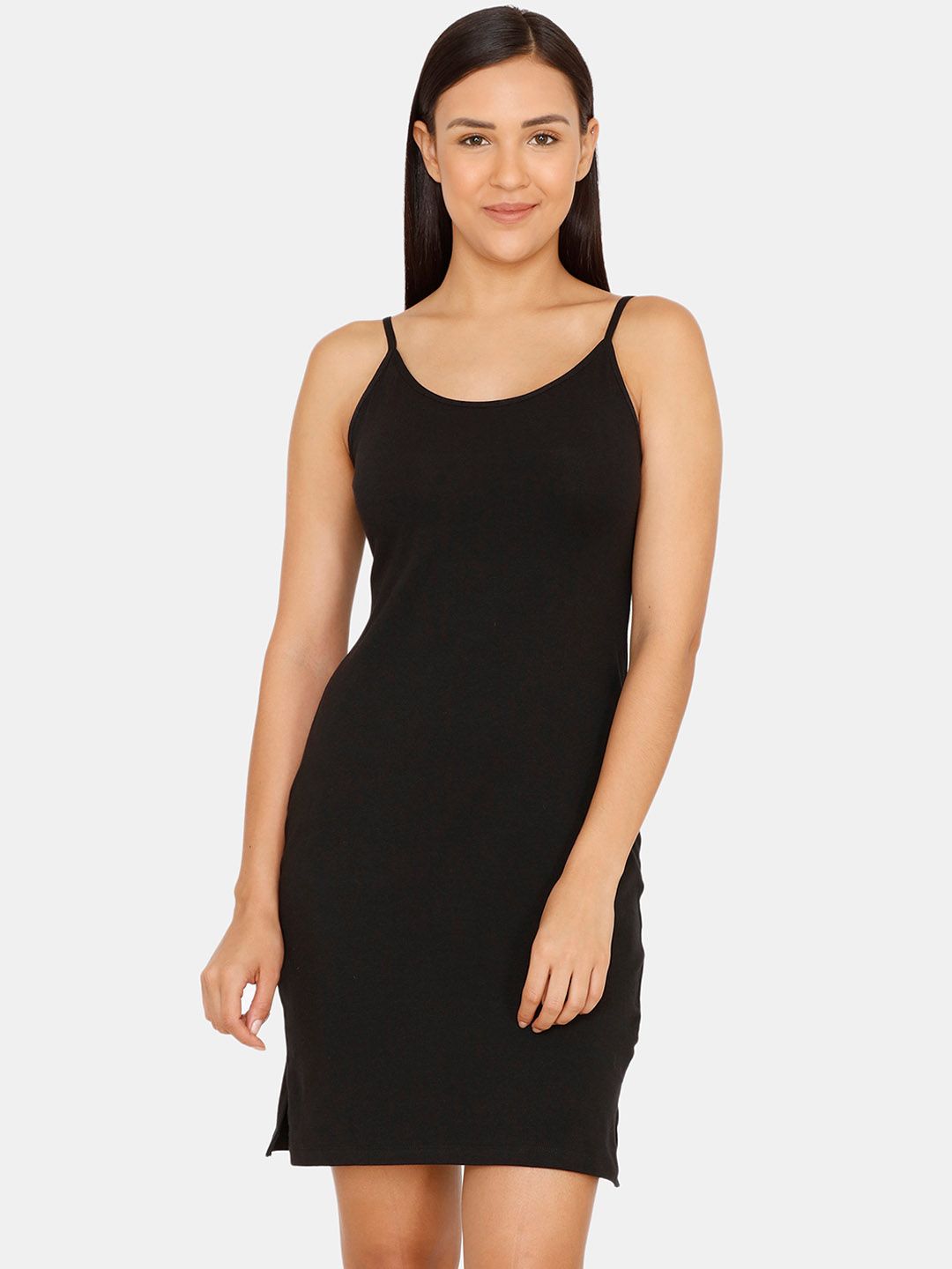 Zivame Women Black Solid Kurta Slip Camisole ZI60AGCORE0BLAK-picture-34
