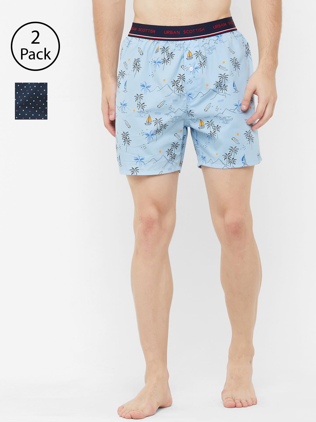 URBAN SCOTTISH Men Pack of 2 Printed Pure Cotton Boxers USBX2038-picture-30
