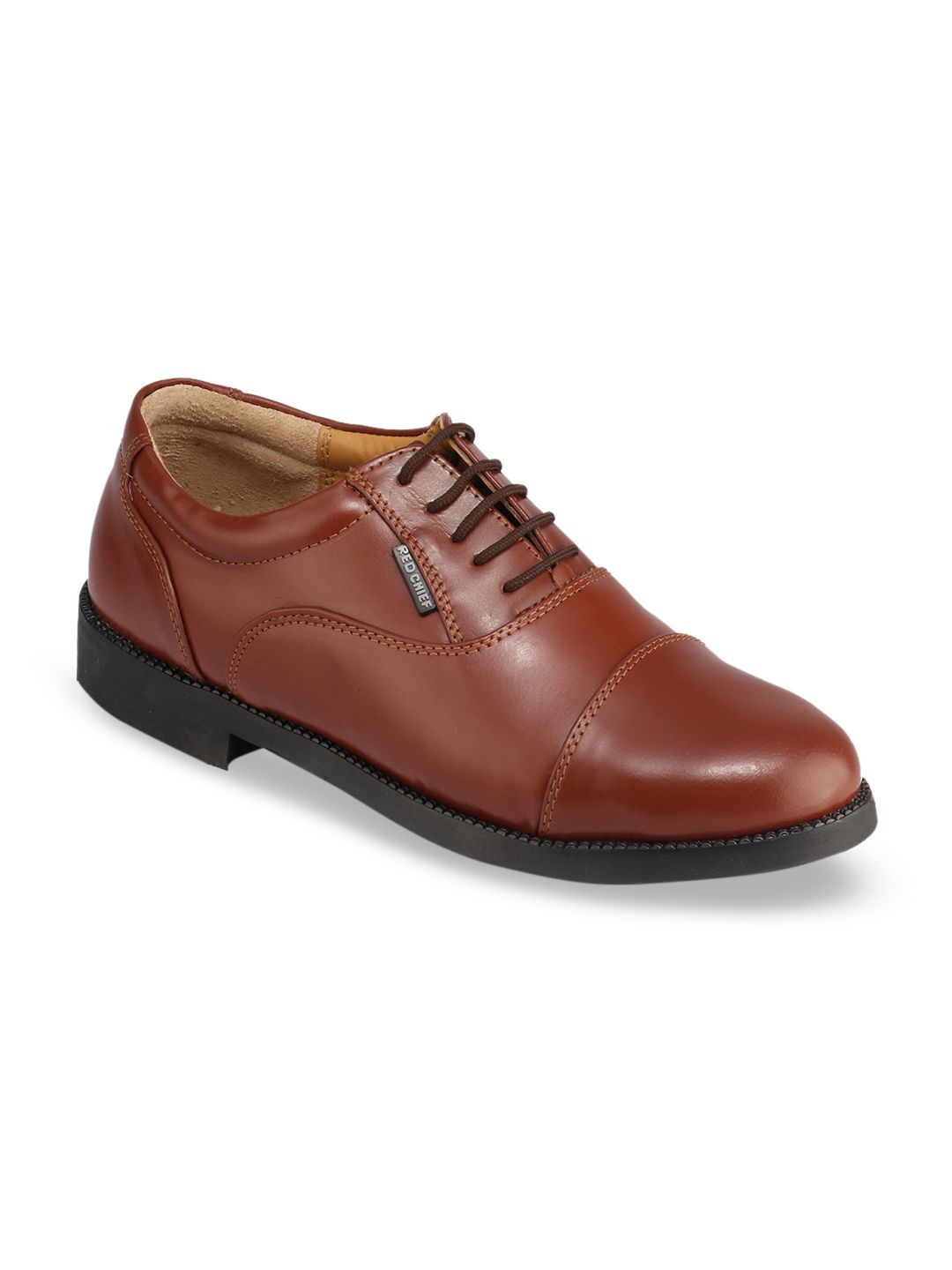 Red Chief Men Brown Solid Leather Formal Oxfords-picture-35