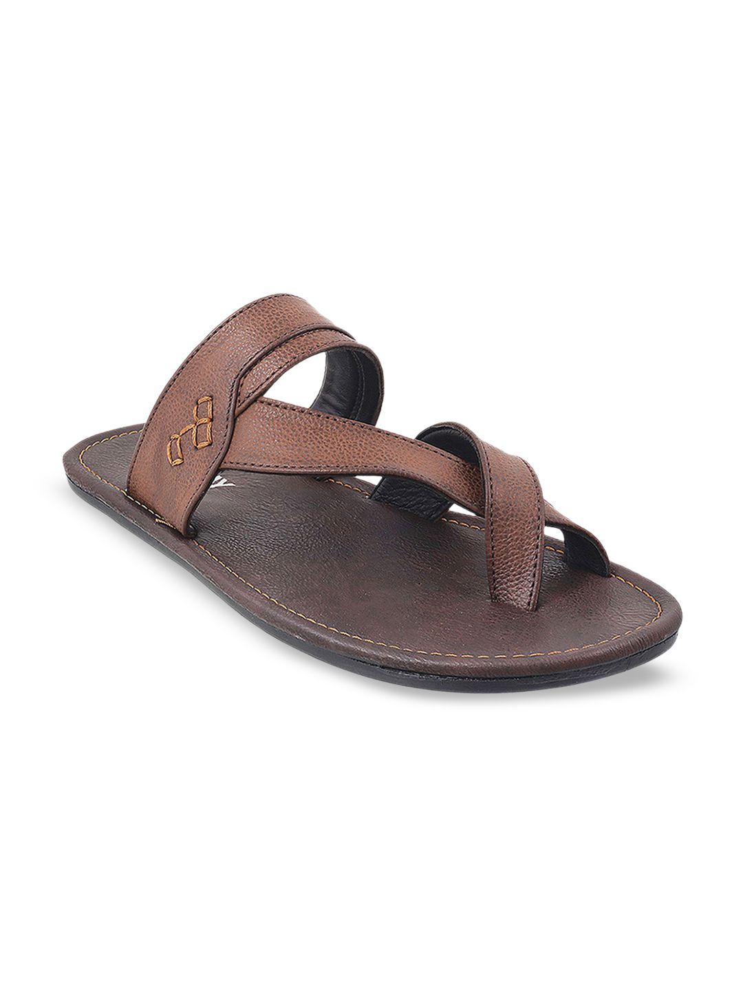 WALKWAY by Metro Men Brown Textured Sandals-picture-21