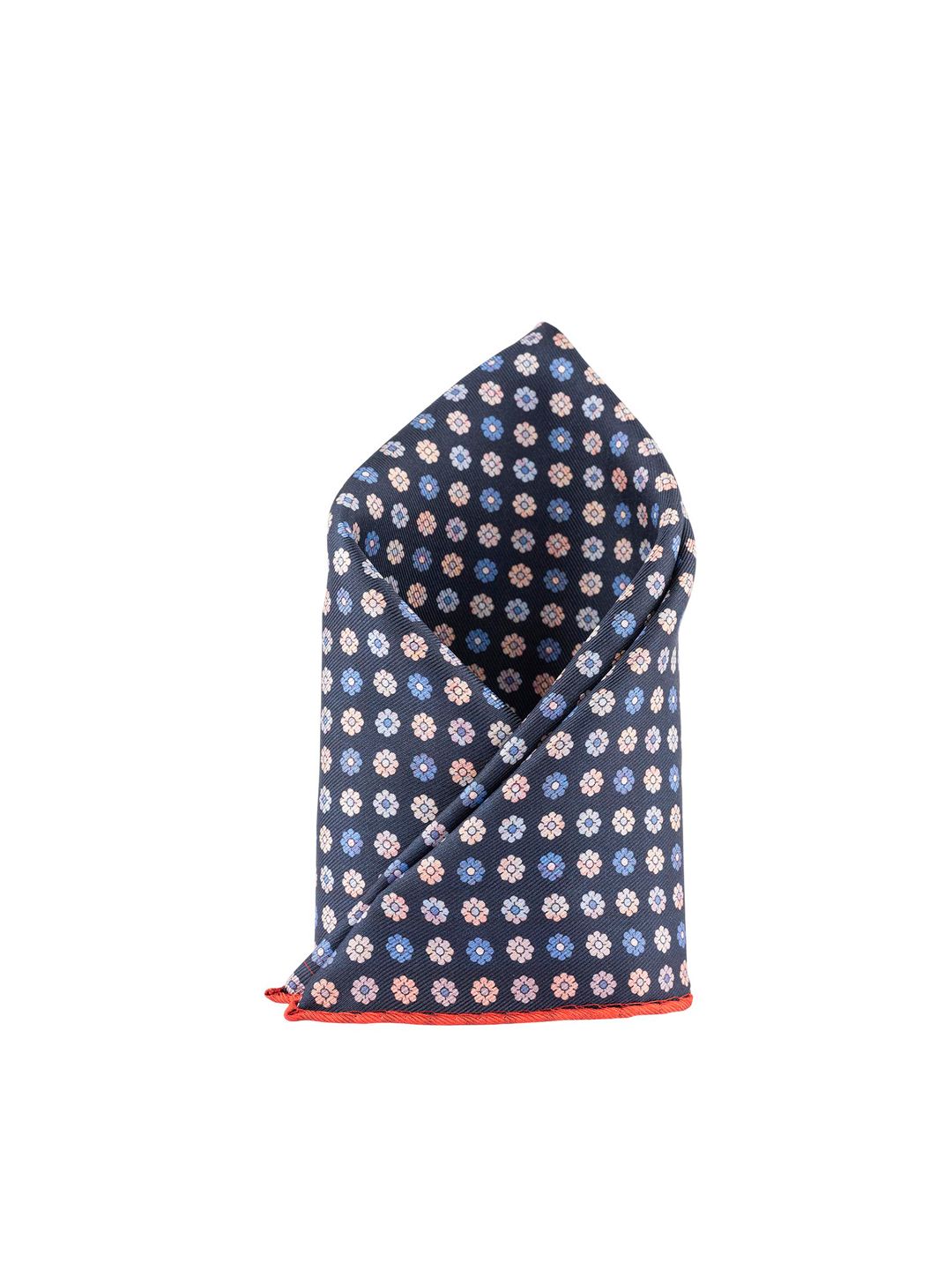 The Tie Hub Men Red & Orange & Blue Printed Silk Reversible Pocket Square-picture-29