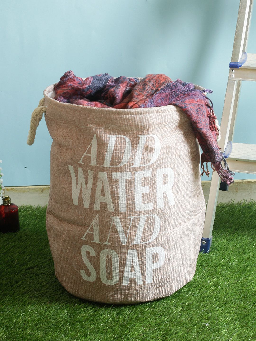 Cortina Pink & White Printed Laundry Bag-picture-37