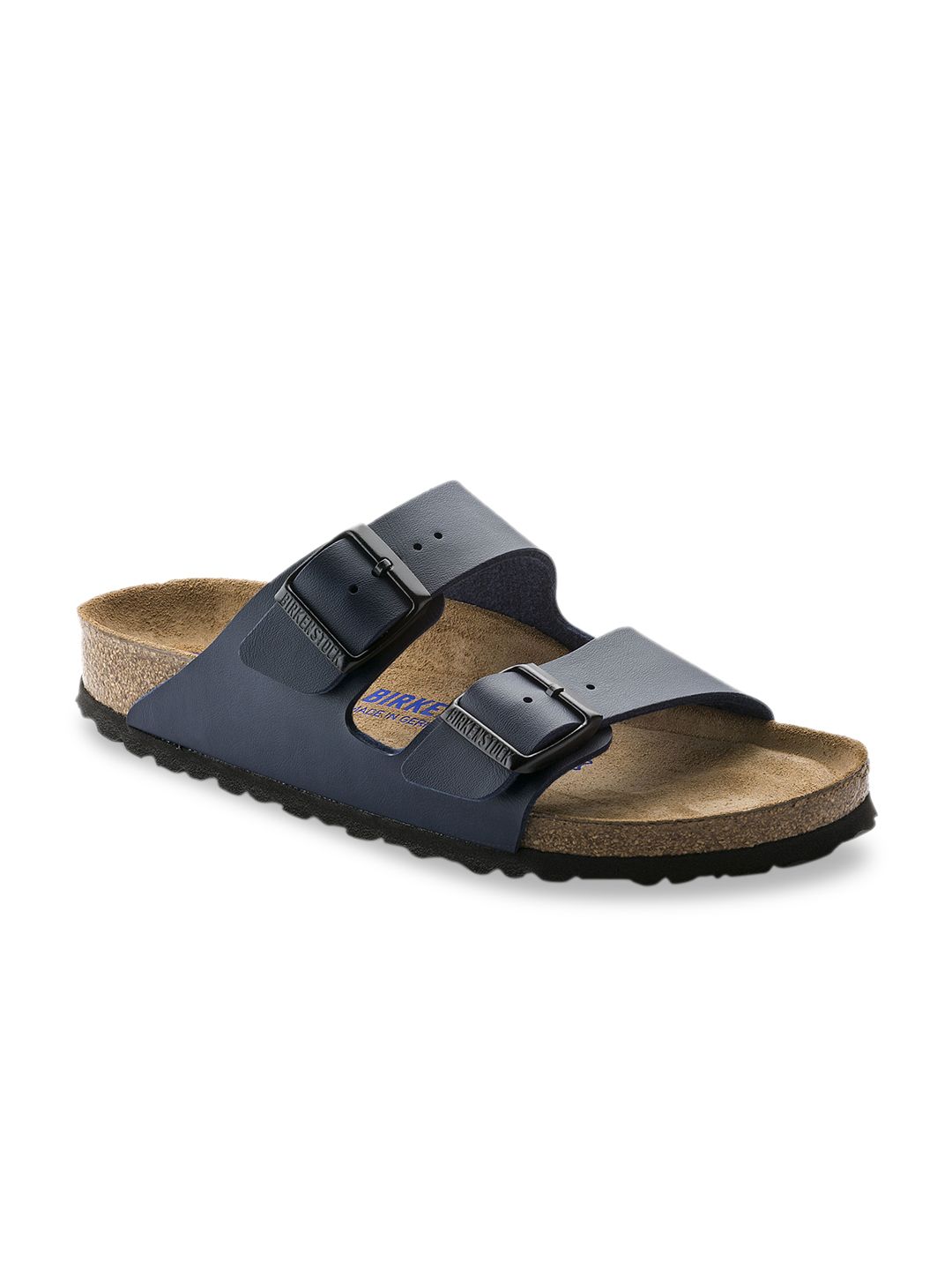 Birkenstock Unisex Navy Blue Arizona Birko-Flor Solid Narrow Width Sandals-image-32