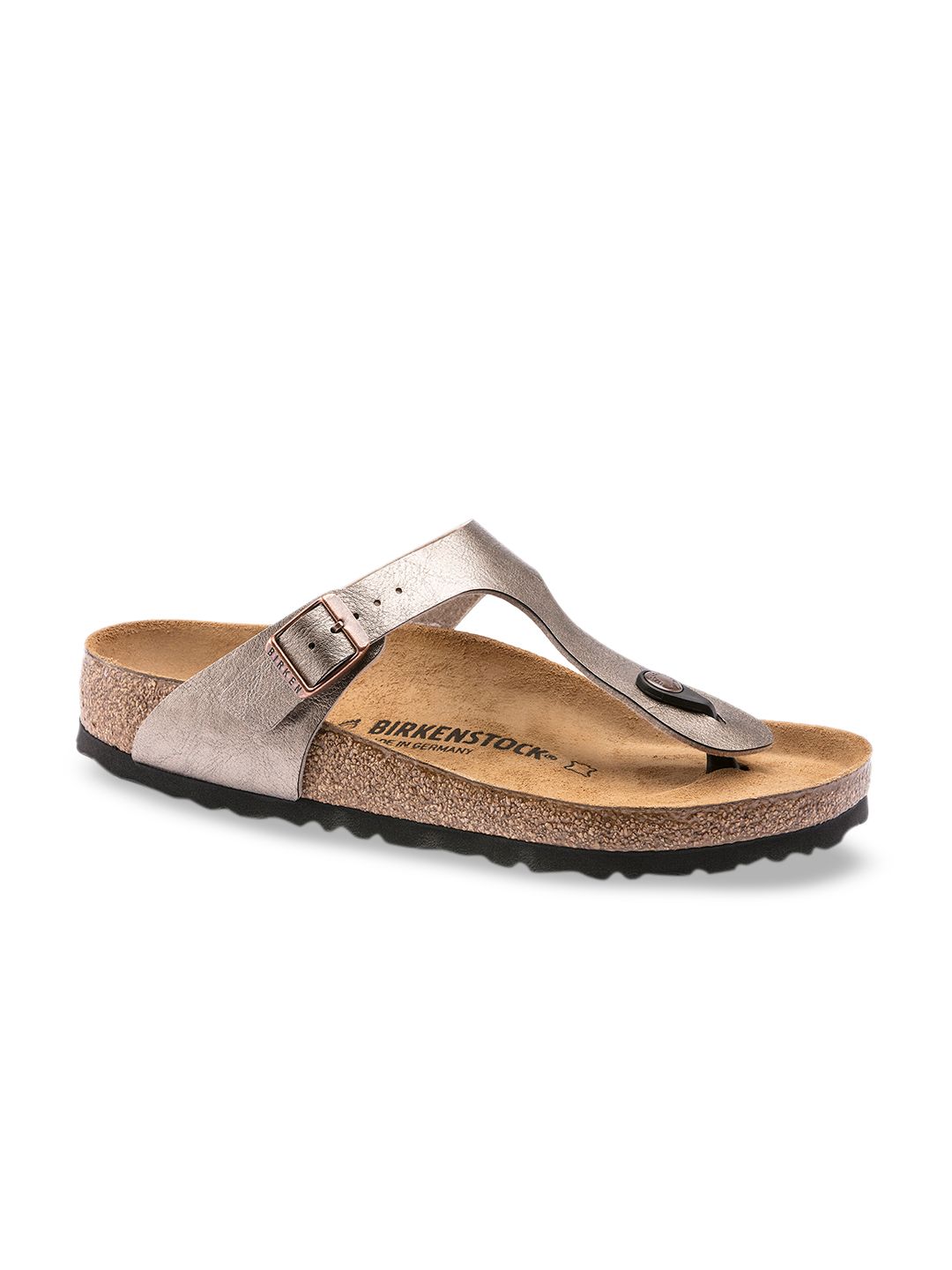 Birkenstock Women Brown Solid Gizeh Birko-Flor T-Strap Regular Width Flats-picture-58