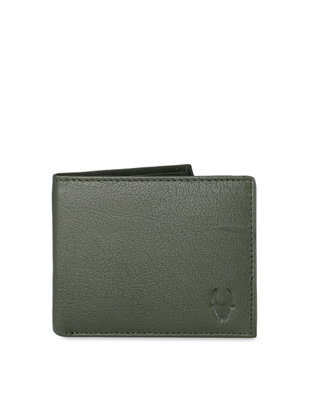 WildHorn Men Green RFID Protected Genuine Leather Hand-Stitched Solid Two Fold Wallet-picture-36