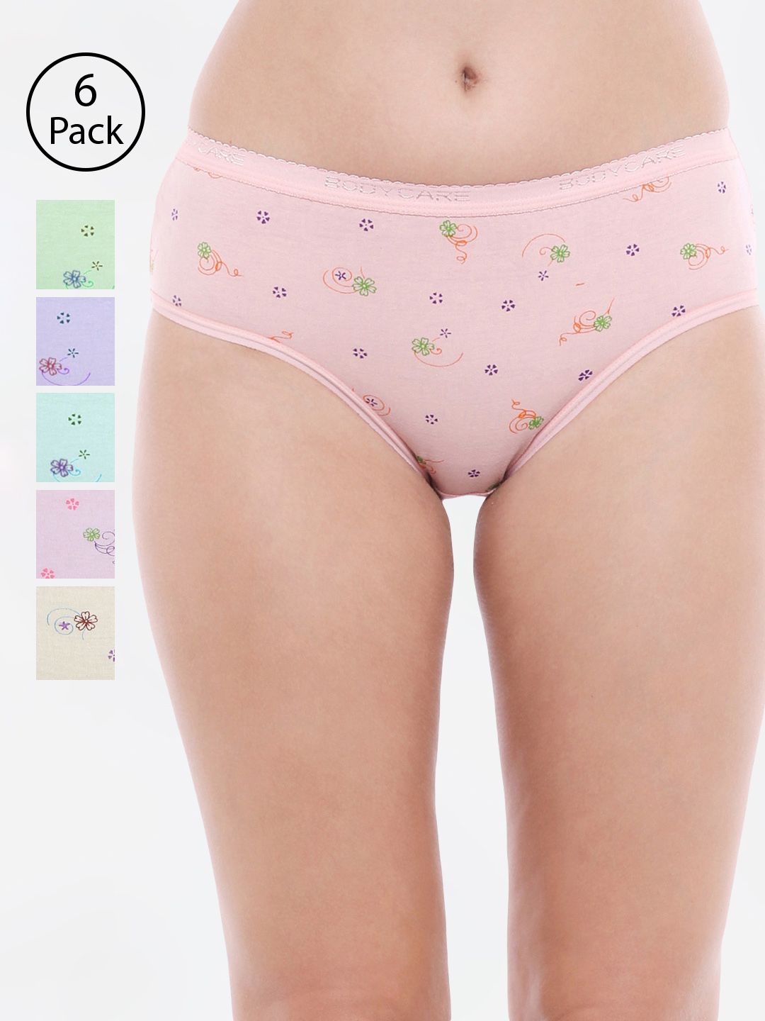 Bodycare Women Pack of 6 Assorted Hipster Briefs 3000-6PCS-picture-31
