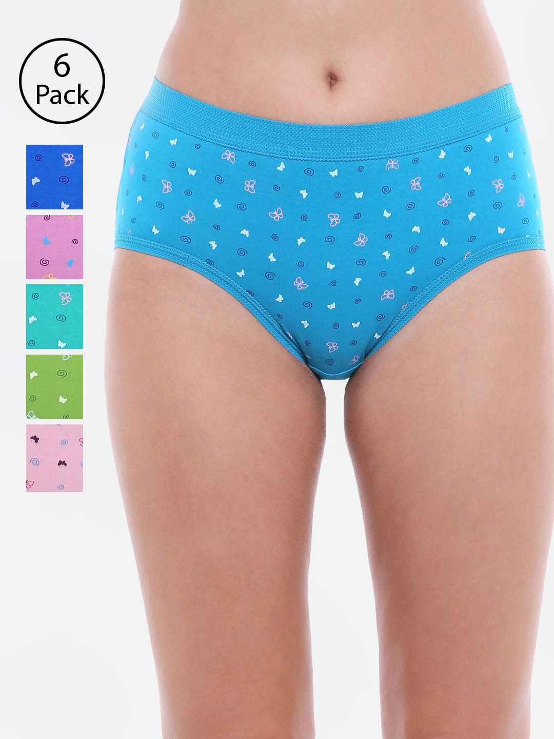 Bodycare Women Pack of 6 Assorted Hipster Briefs 22000-6PCS-picture-32