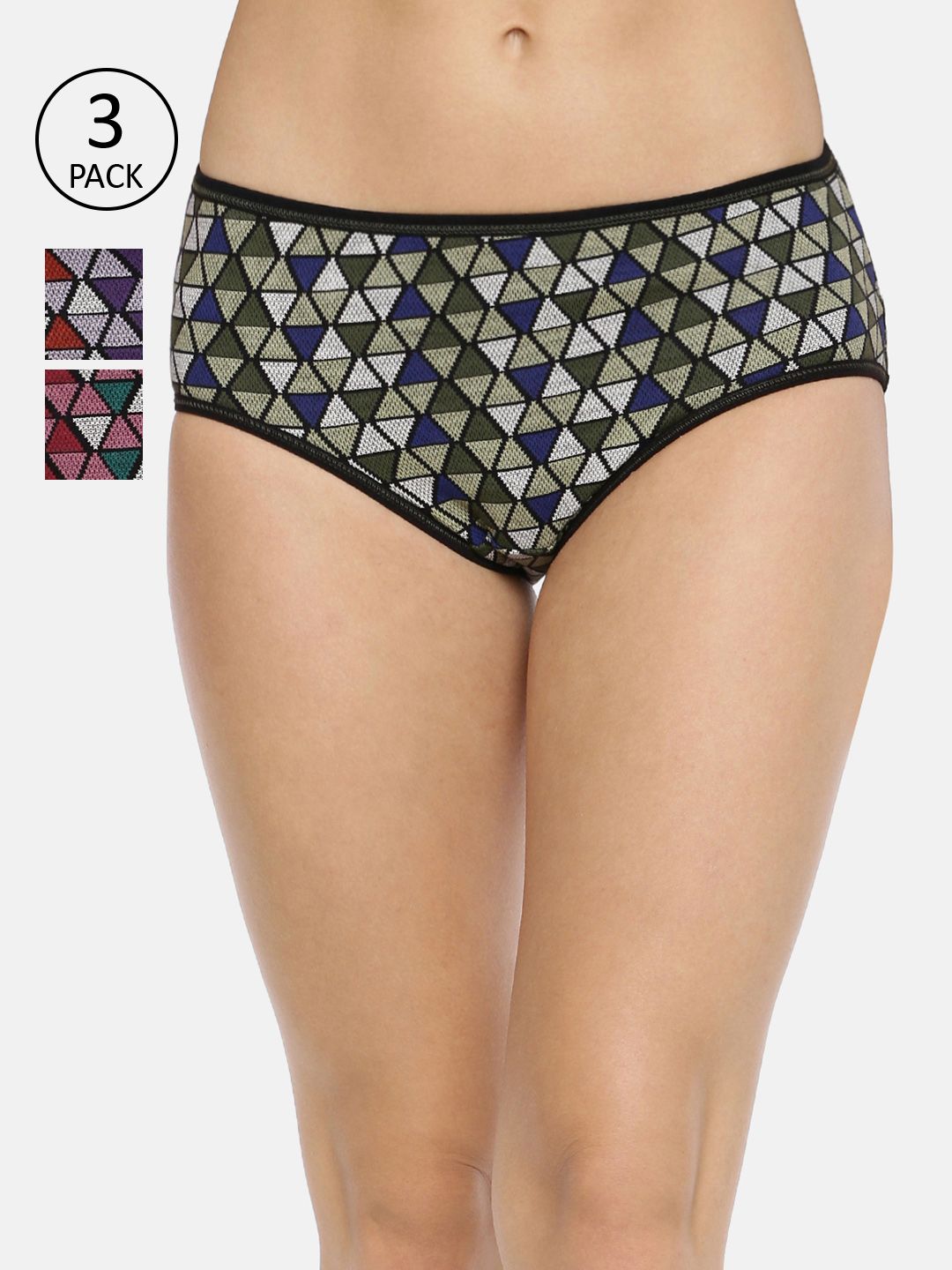 Red Rose Women Pack of 3 Assorted Hipster Briefs Taruni-4XL-picture-26