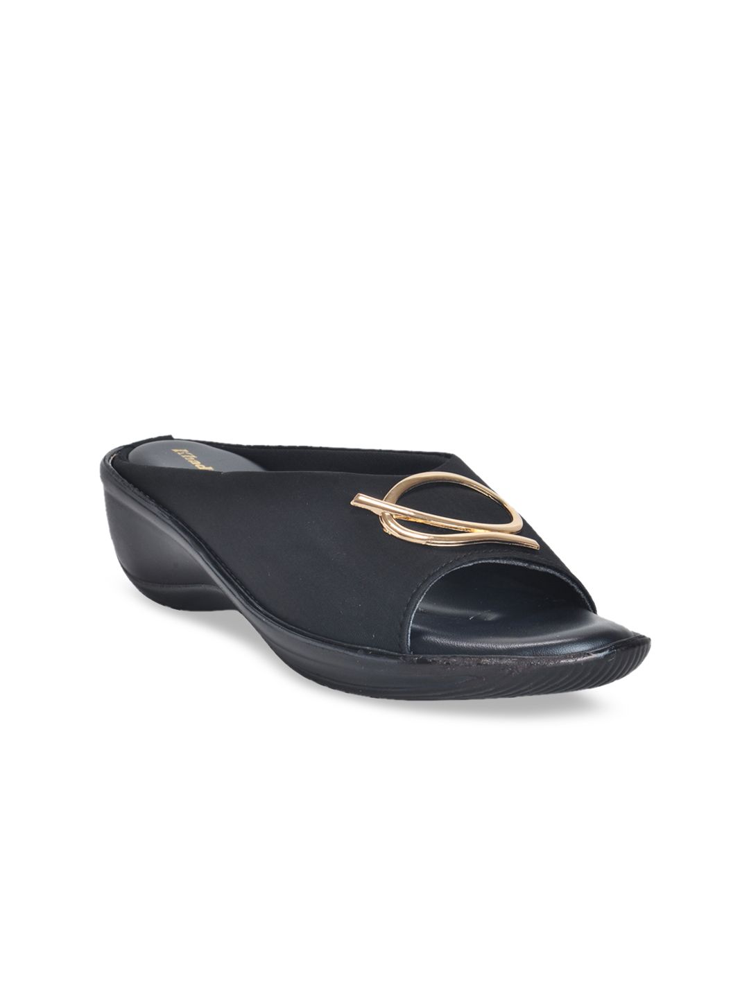 Khadims Women Black Solid Peep Toes-picture-33