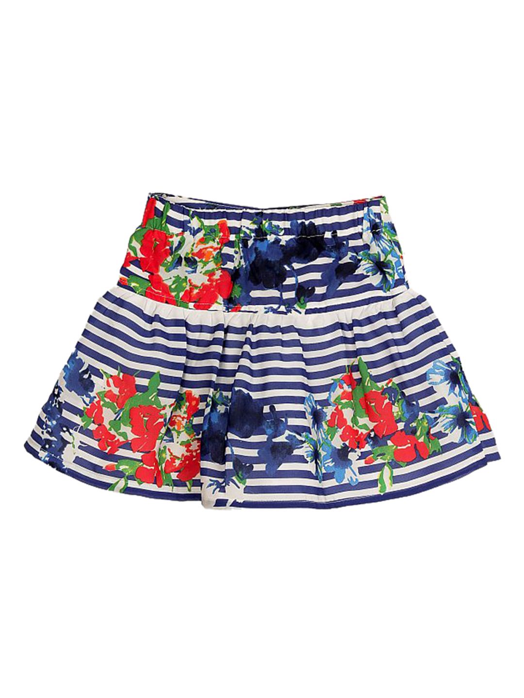 Peppermint Infant Girls Blue & White Printed A-Line Mini Skirt-picture-15